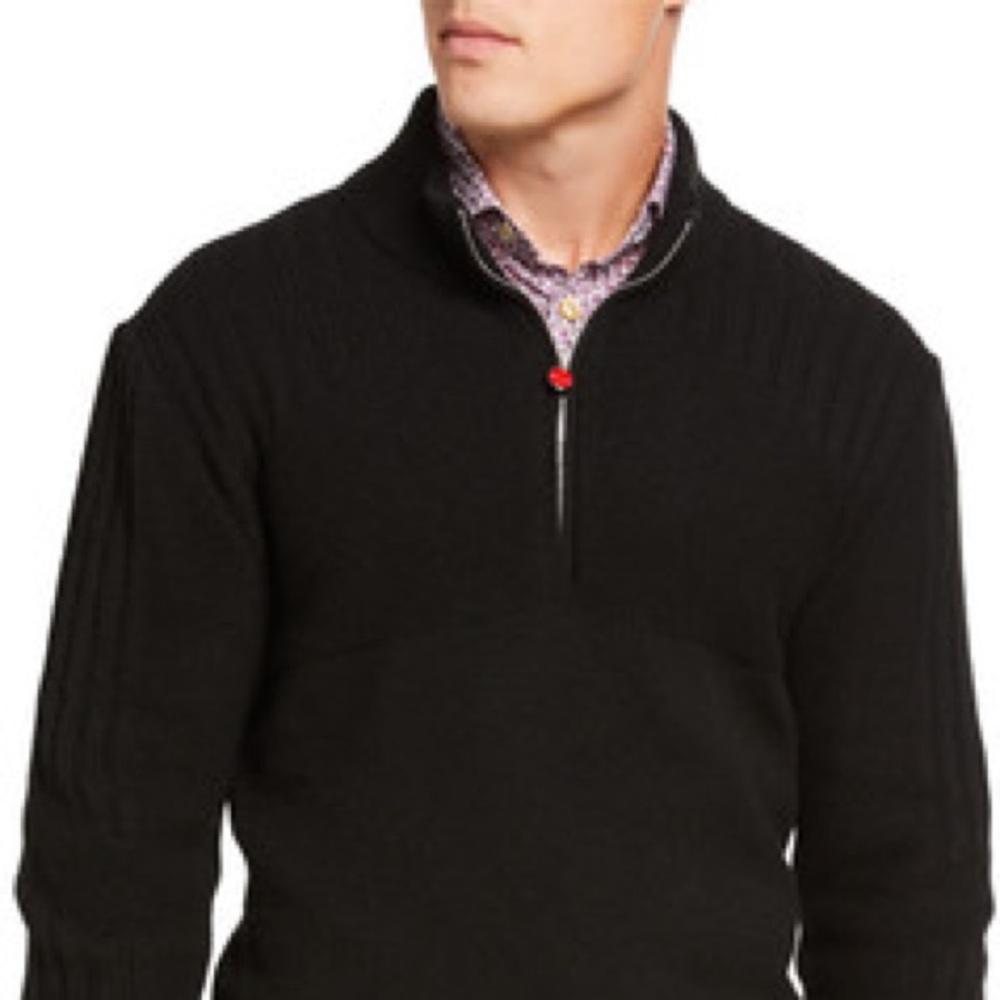 Kiton men’s Cashmere quarter zip cashmere sweater. Medium. Perfect condition